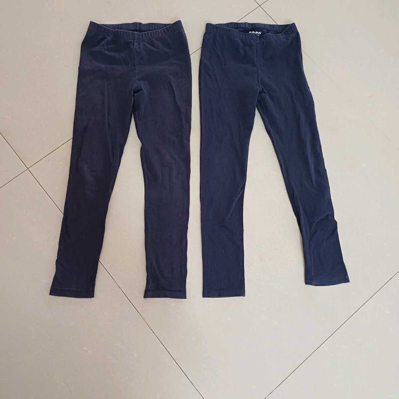 Girls' Navy Leggings Bundle (9 to 10 yrs)