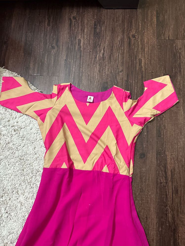 pink ethnic gown
