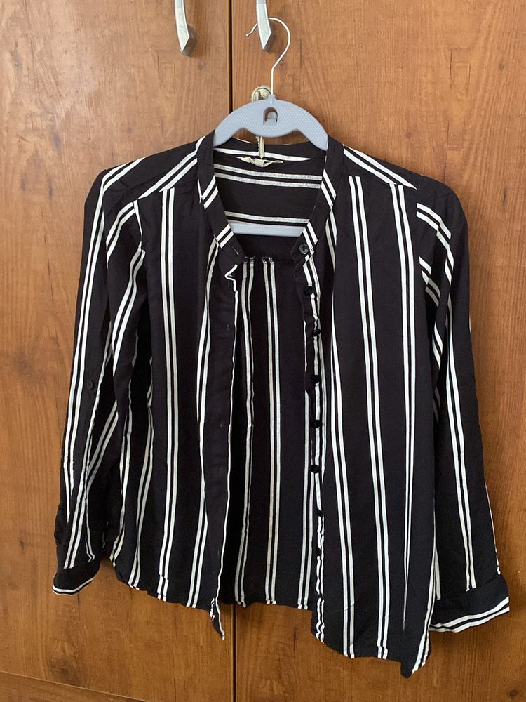 Black And White Striped Shirt