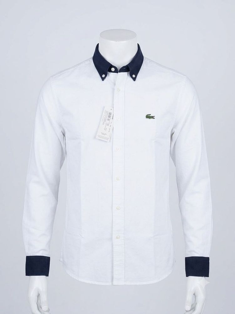 Lacoste White Button-Down Shirt
