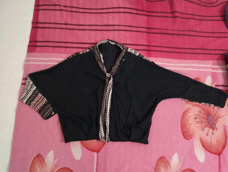 Stylish Black top with Unique neck design