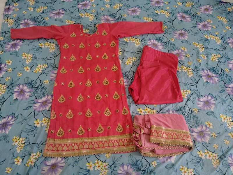 Elegant Orange Indian Suit Set