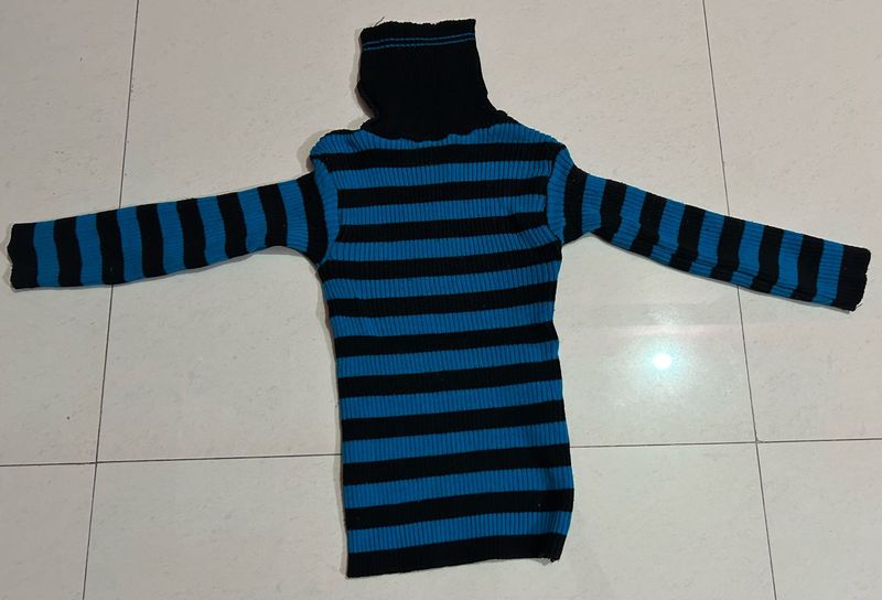 Striped Turtleneck Sweater