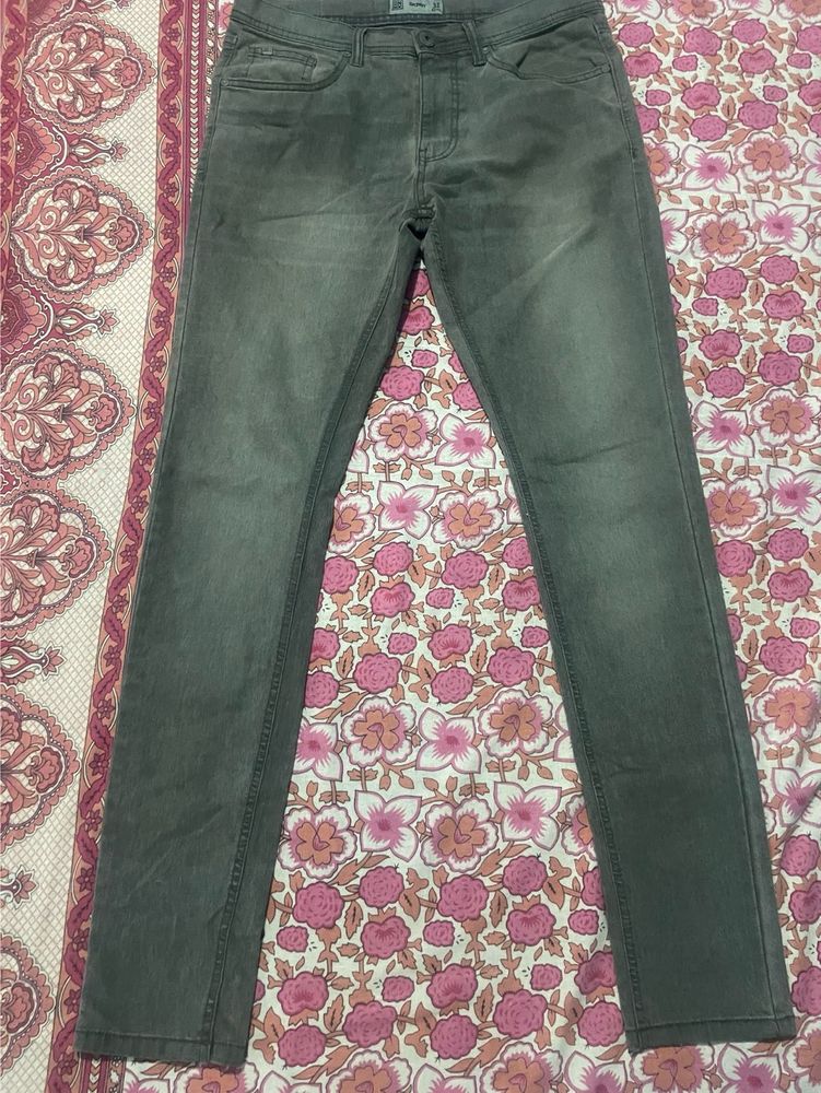 Men's Grey Slim Fit Jeans