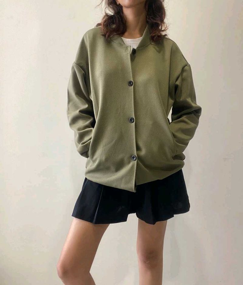 Olive Green Bomber Jacket