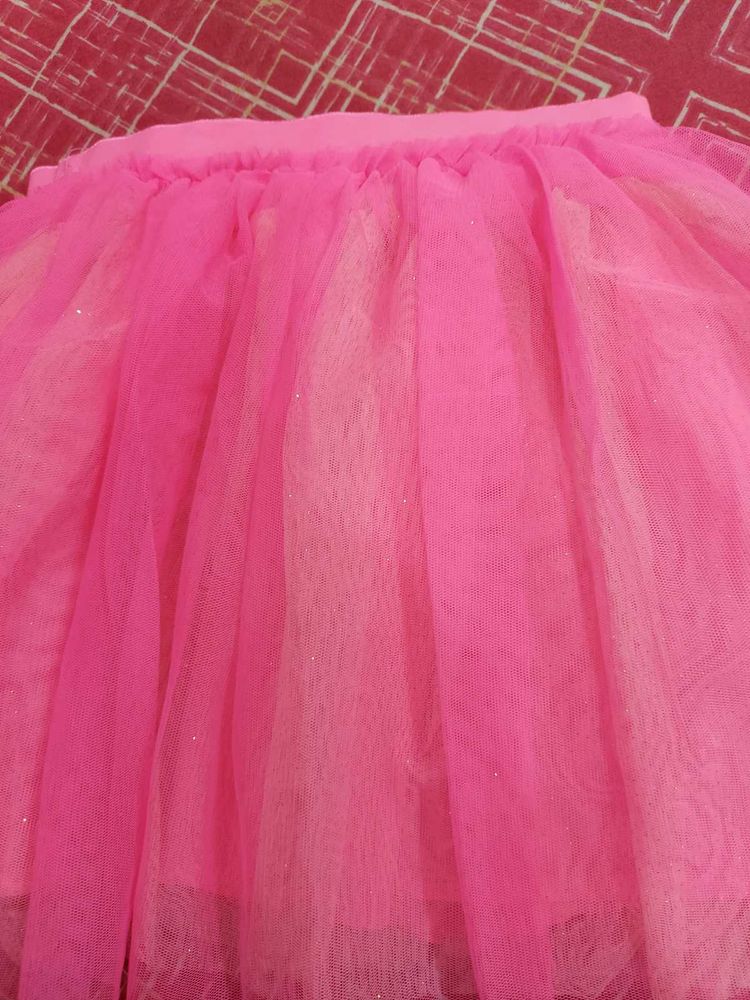 H&amp;M Pink Glittery Tulle Skirt