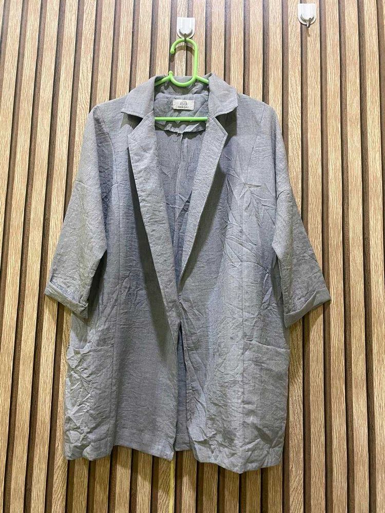 Lightweight Grey Blazer Jacket
