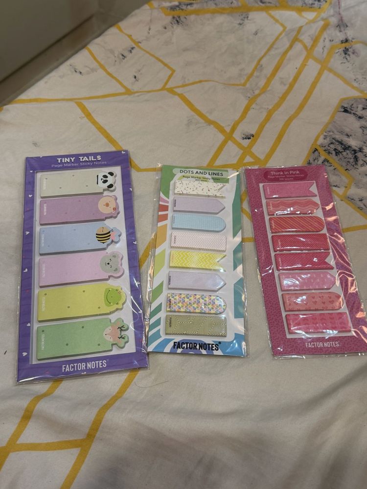 FactorN Set of 3 Cute Sticky Notes