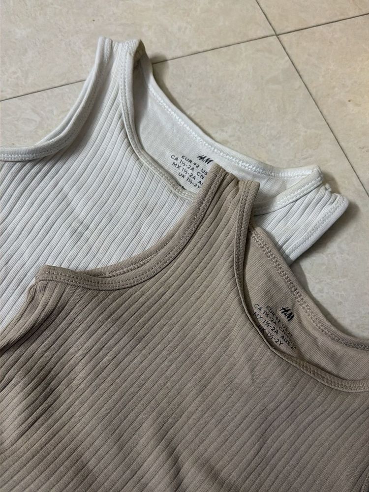 H&amp;M Ribbed Tank Tops (2 Pack)