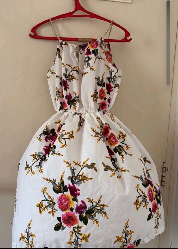 Floral Halter Neck Dress