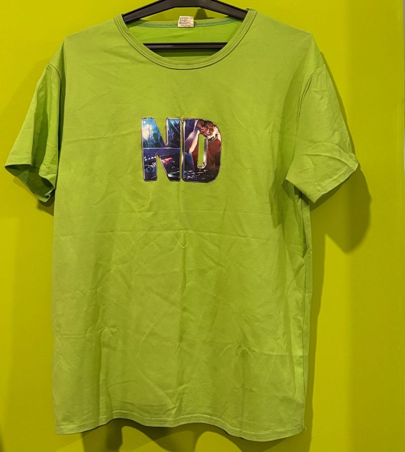 Green Graphic Print Tee