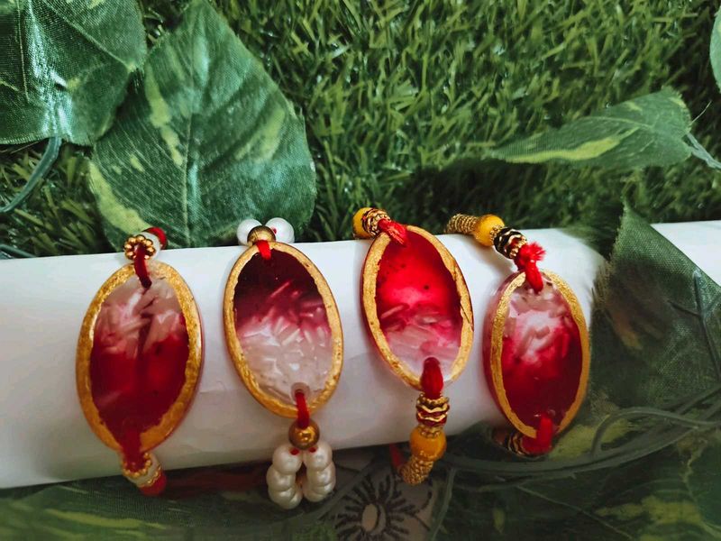 Handmade resin Rakhi &amp; bangles