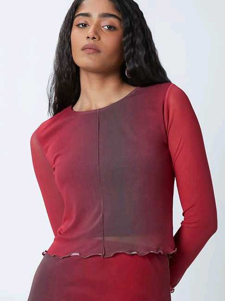 Westside ombre mesh top