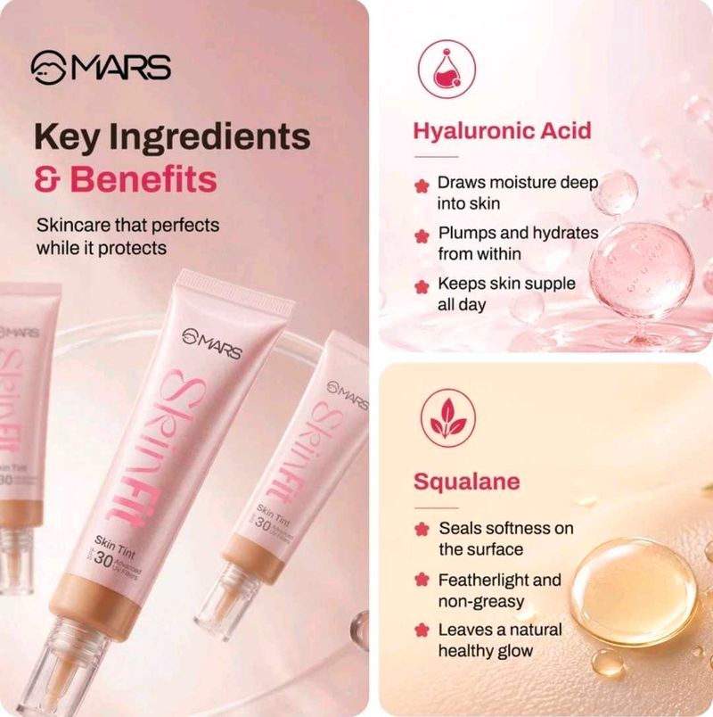 MARS Skinfit Skin Tint Foundation All Shades Are A