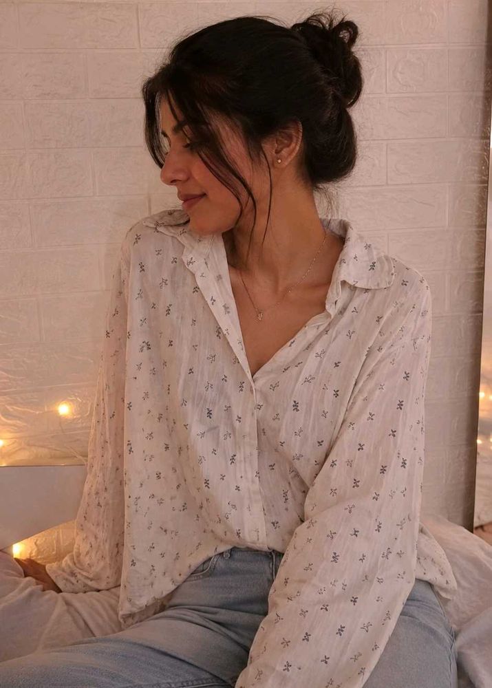Chic Printed Button-Up Shirt