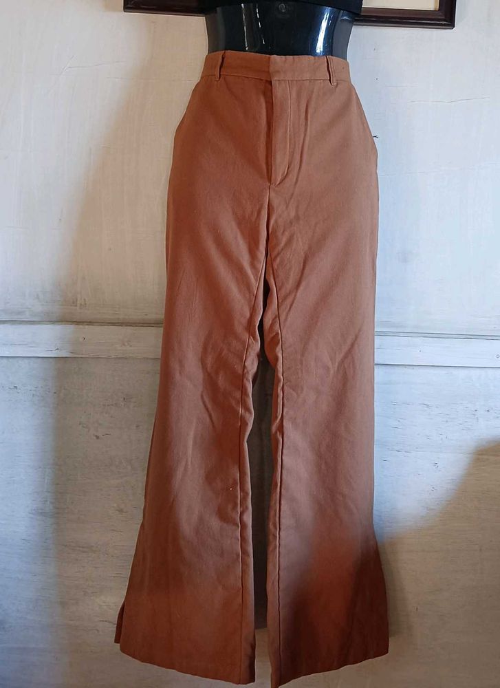 Brown Wide Leg Trousers