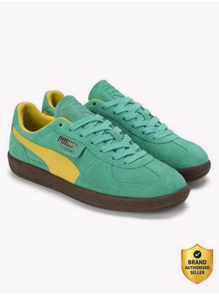 Puma Palermo Sneakers - Teal &amp; Yellow uk 3