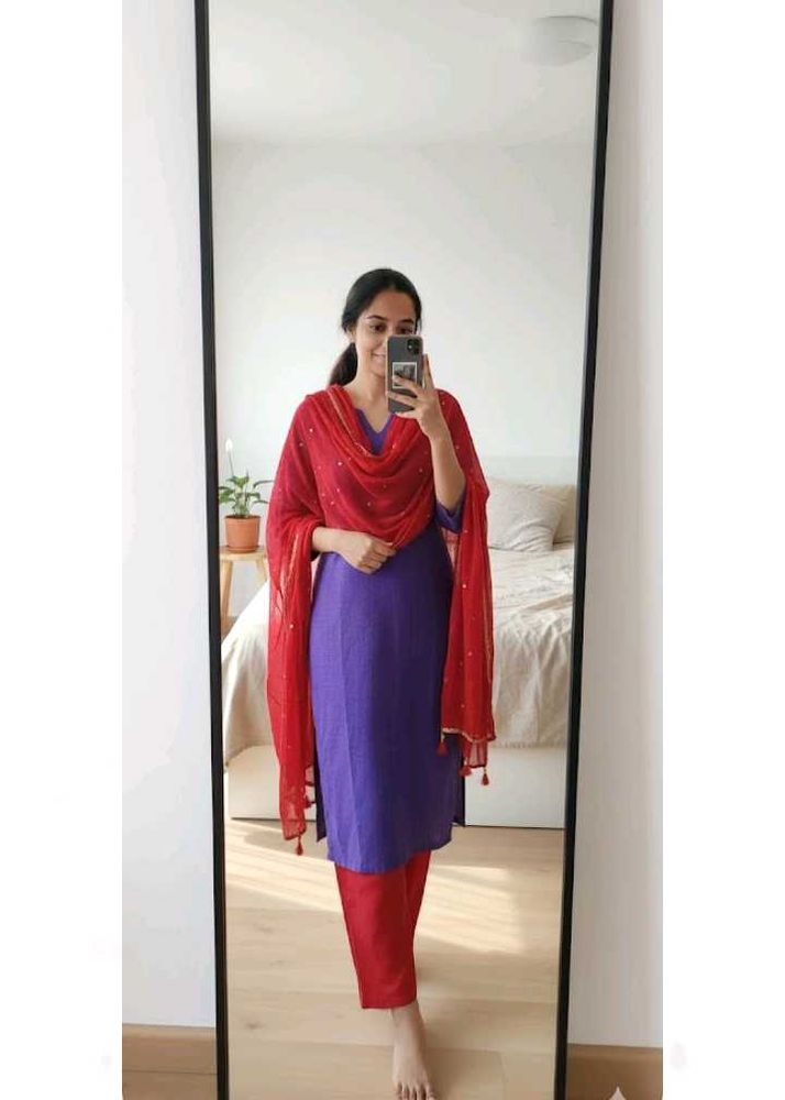 Purple woolen Ethnic Kurta