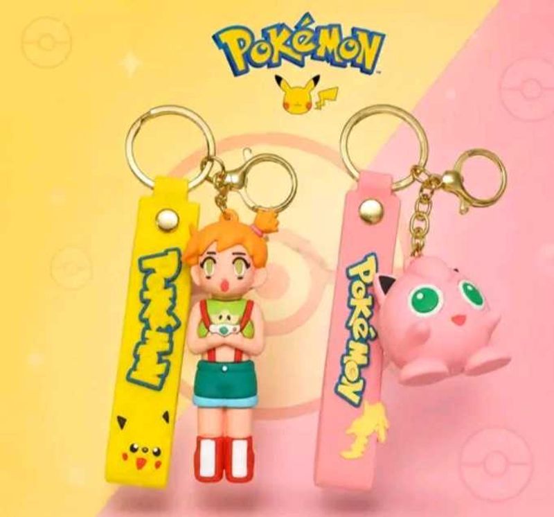 Pokemon Misty &amp; Jigglypuff Keychain Set