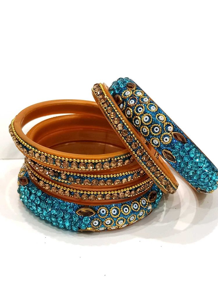 Sparkling Beaded Bangle Set