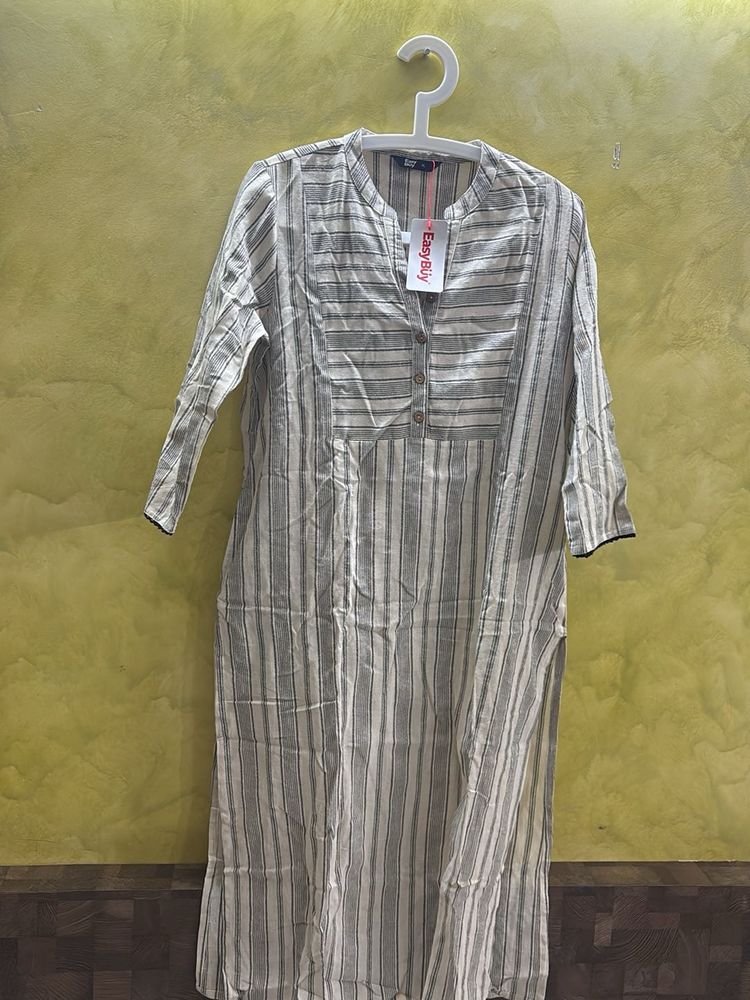 Striped Cotton Kurta for Women