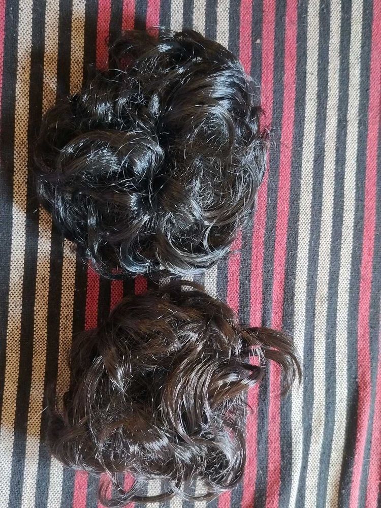 Chic Messy Hair Bun Extensions Scrunchies