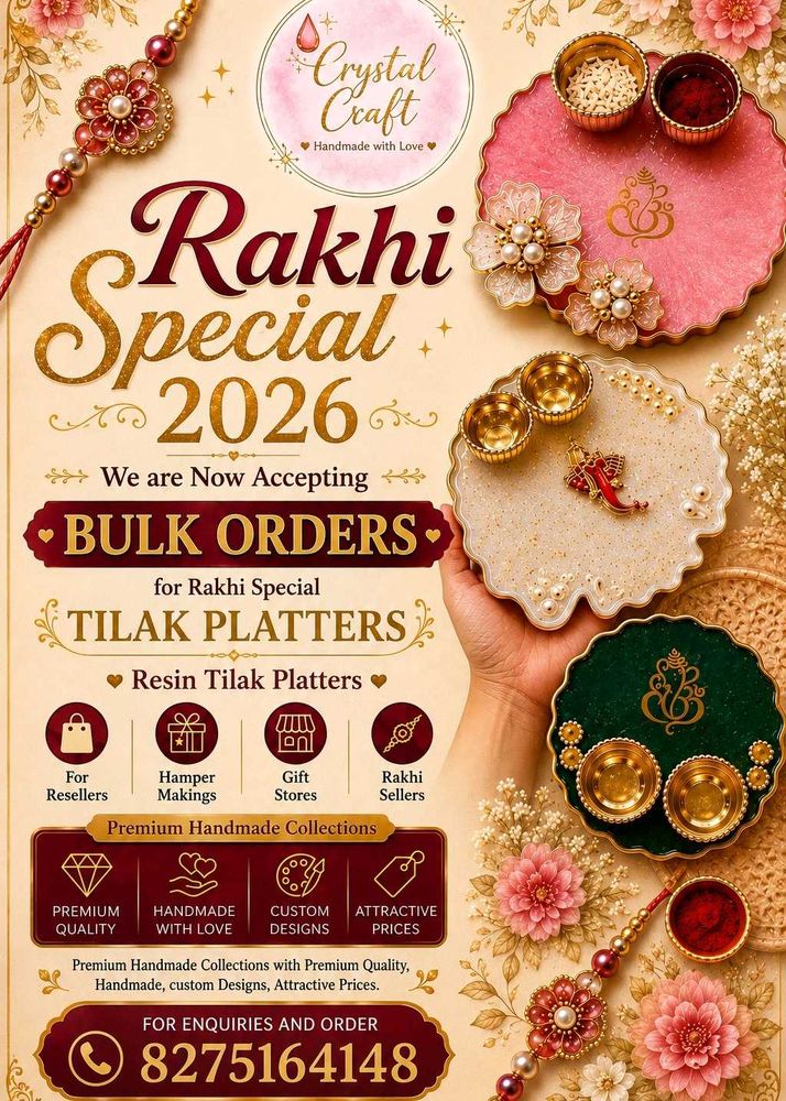 Handmade Rakhi Tilak Platters - Bulk Orders
