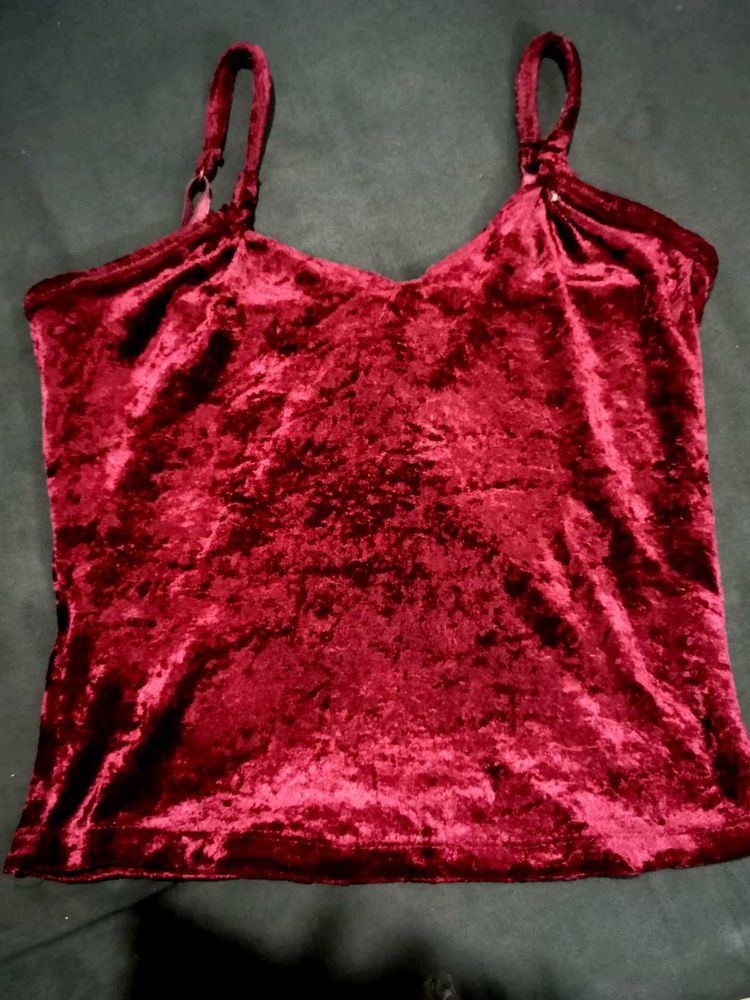 Velvet Camisole Top