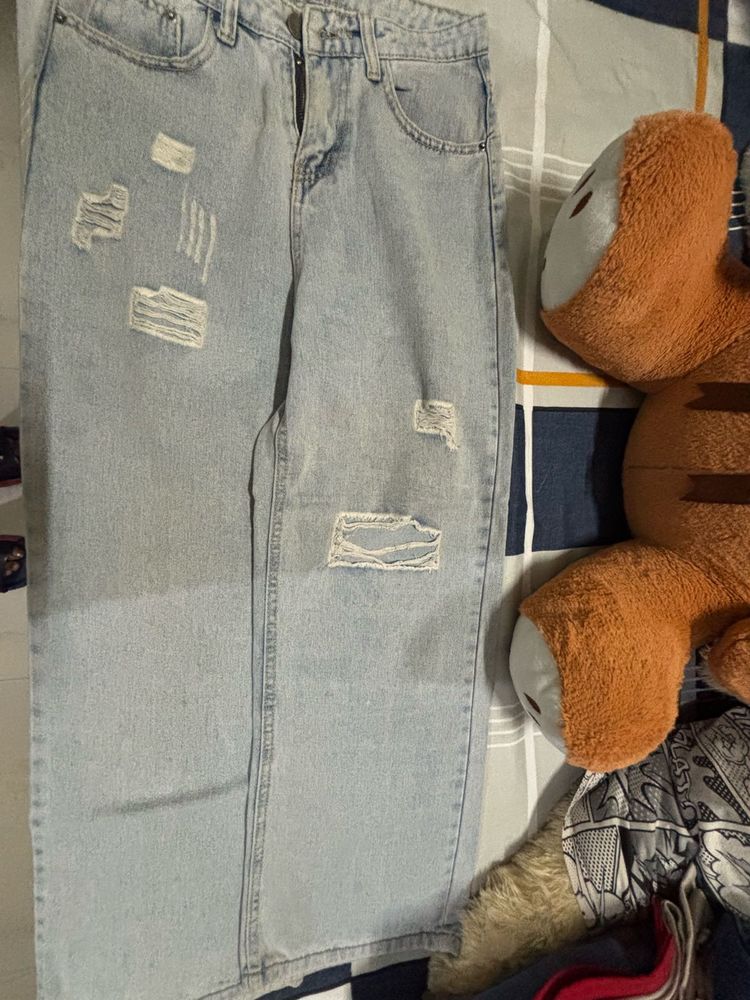 Light Wash Distressed Jeans