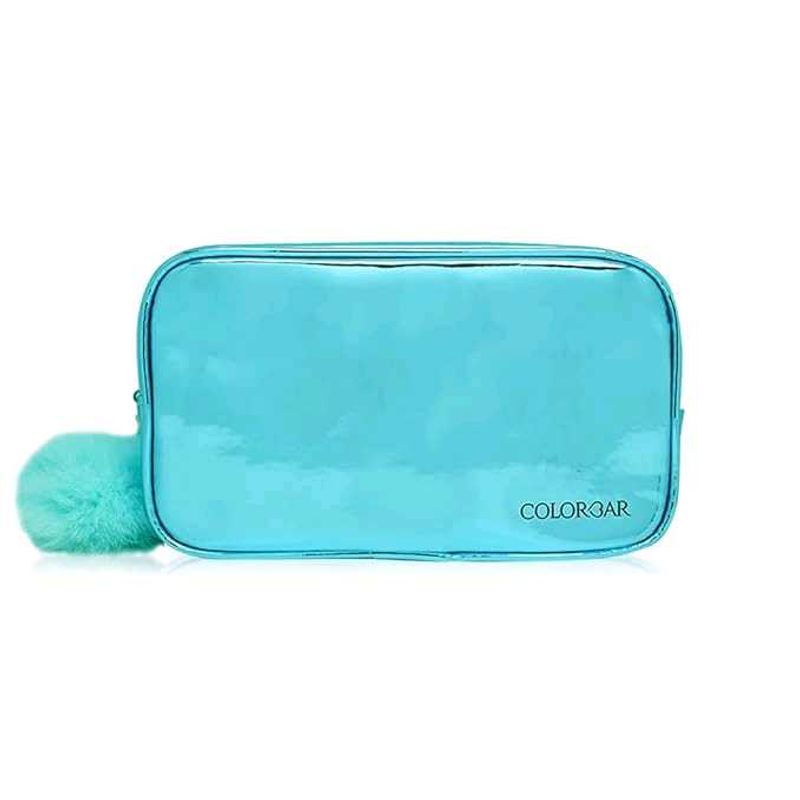 Colorbar Cute Teal Pouch with Pom Po
