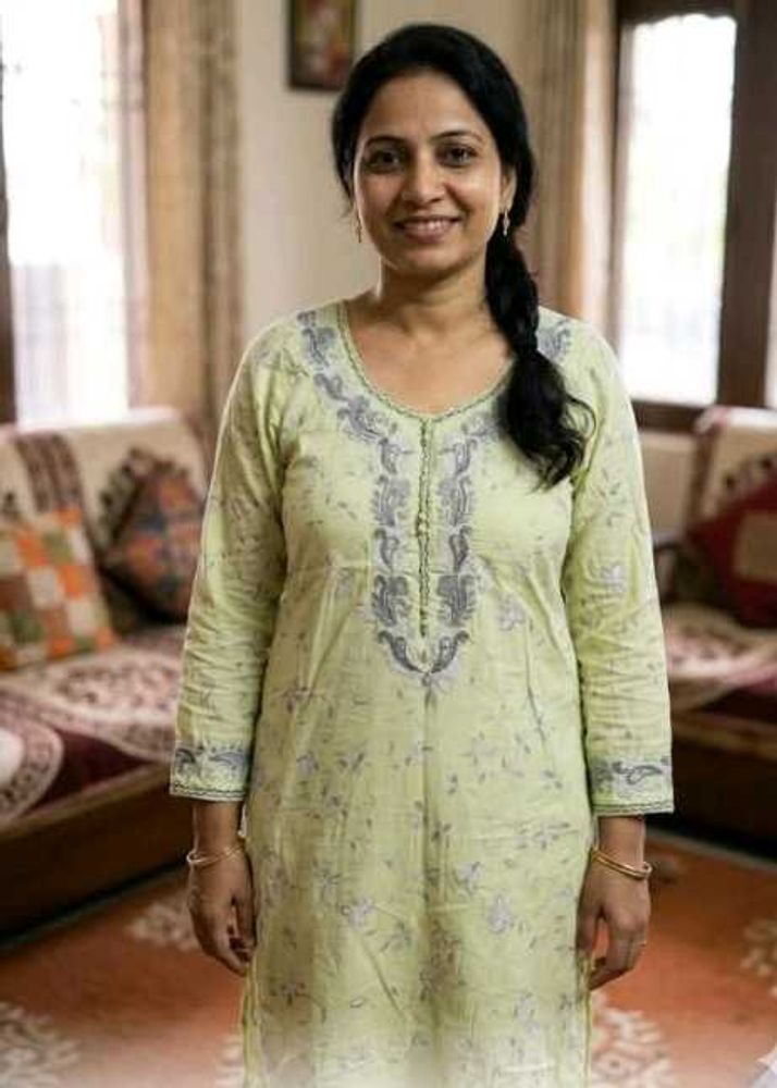 Light Green Embroidered Kurta