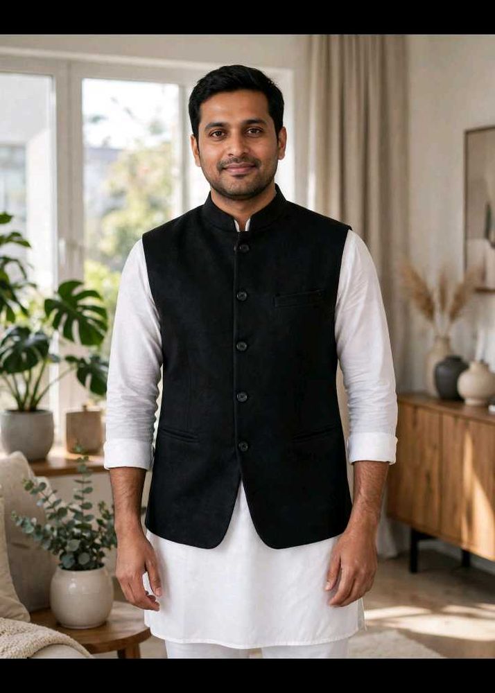 Men's Black Nehru Jacket