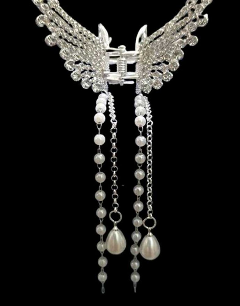 Korean Style Pearls Butterfly Clutcher
