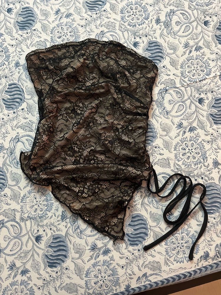 Black Lace Mesh Top 🖤