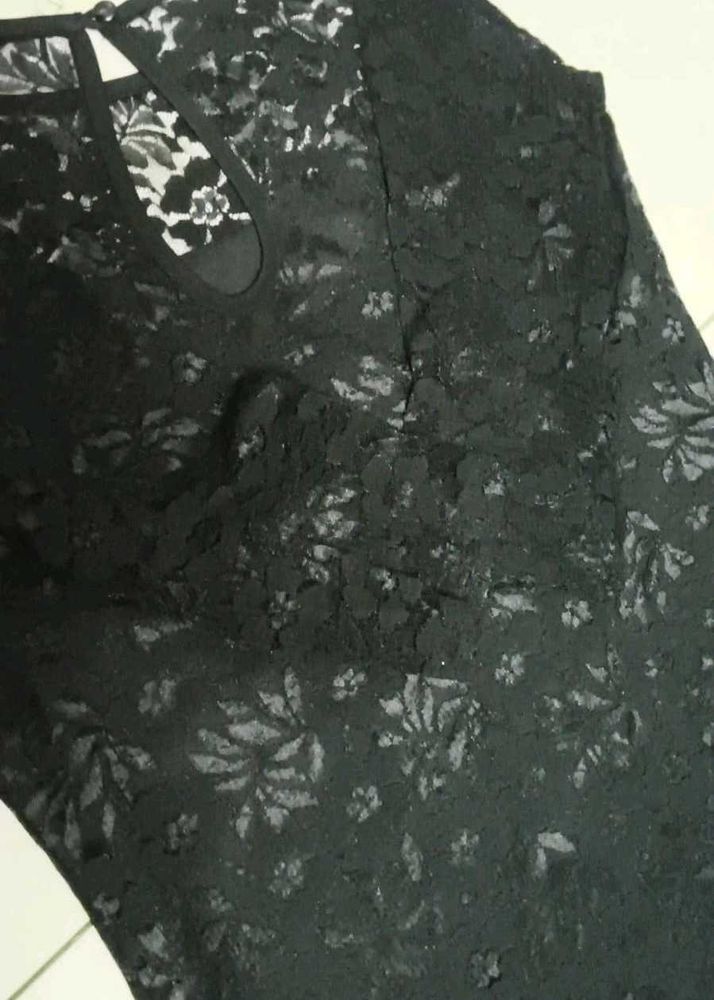 Elegant Black Lace frock