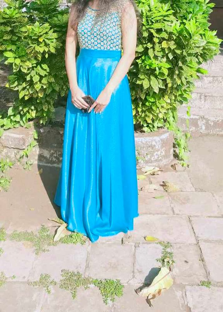 Stunning Blue Embellished Gown