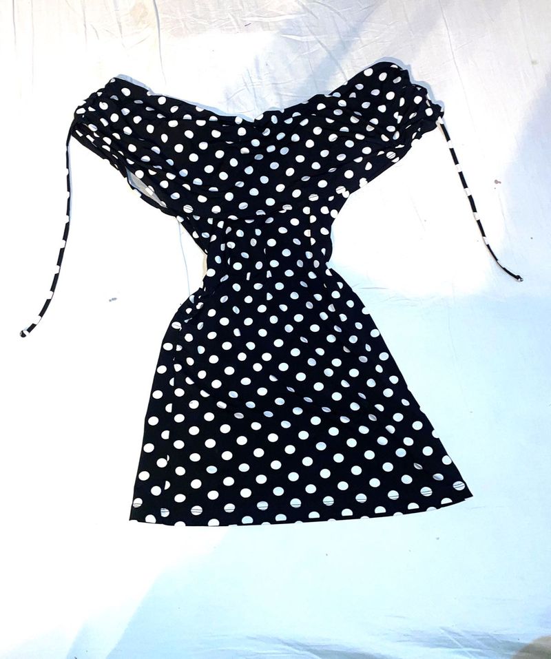 Polka Dot Off-Shoulder Dress