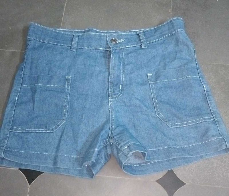 Blue Denim Shorts