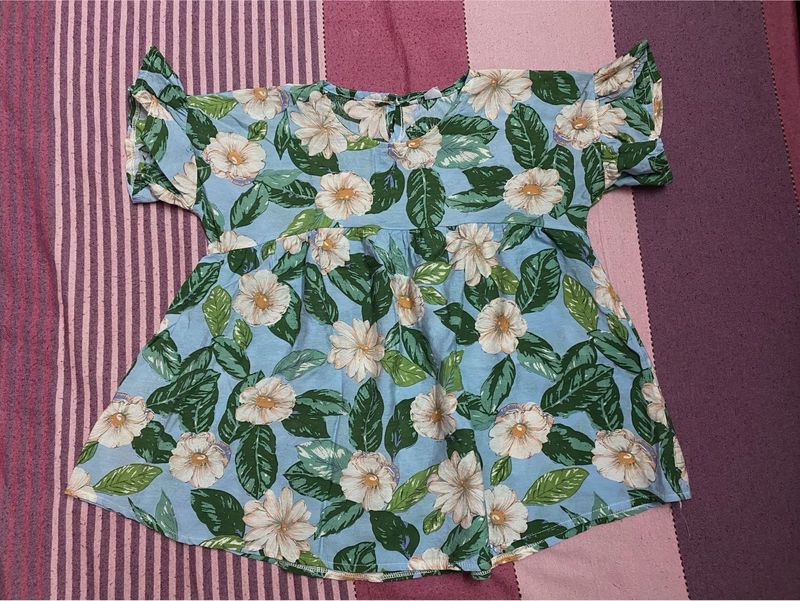 Cute Floral Print Top