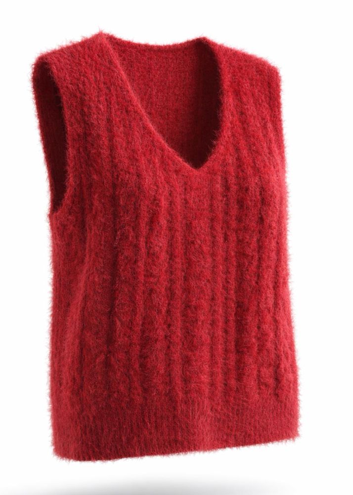 Red Sleeveless sweater