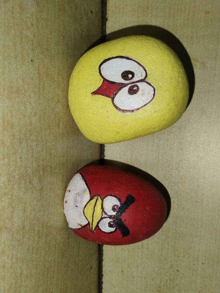 Angry Birds Painted Stones