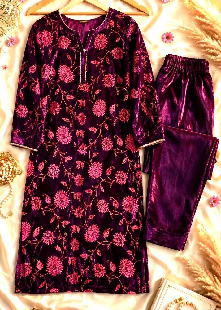 💜✨silk purple pakistani suit