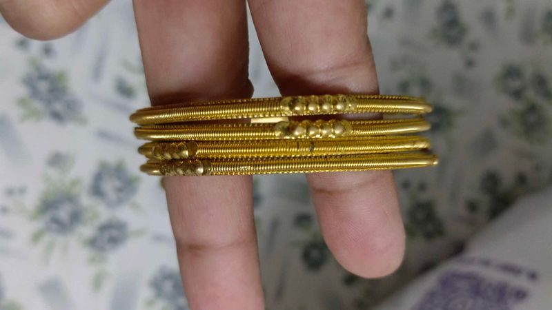 golden bangles with ghungroo