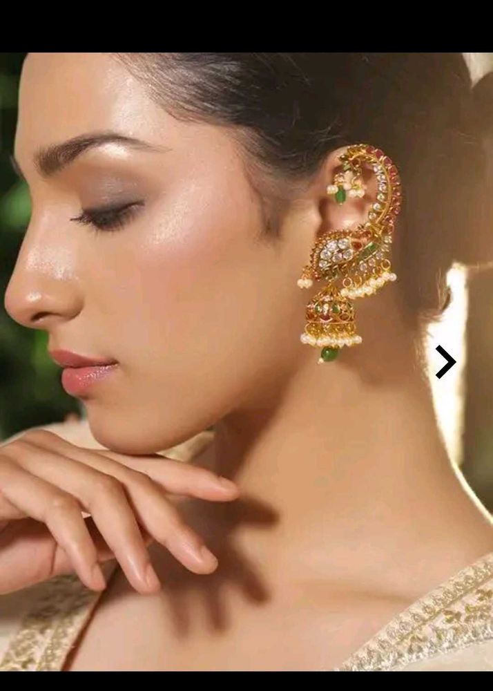 RUBANS Peacock Ear Cuff Jhumka