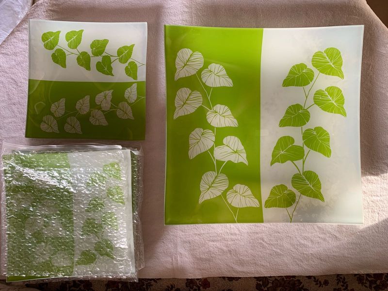 7 Pc Glass Snack Set