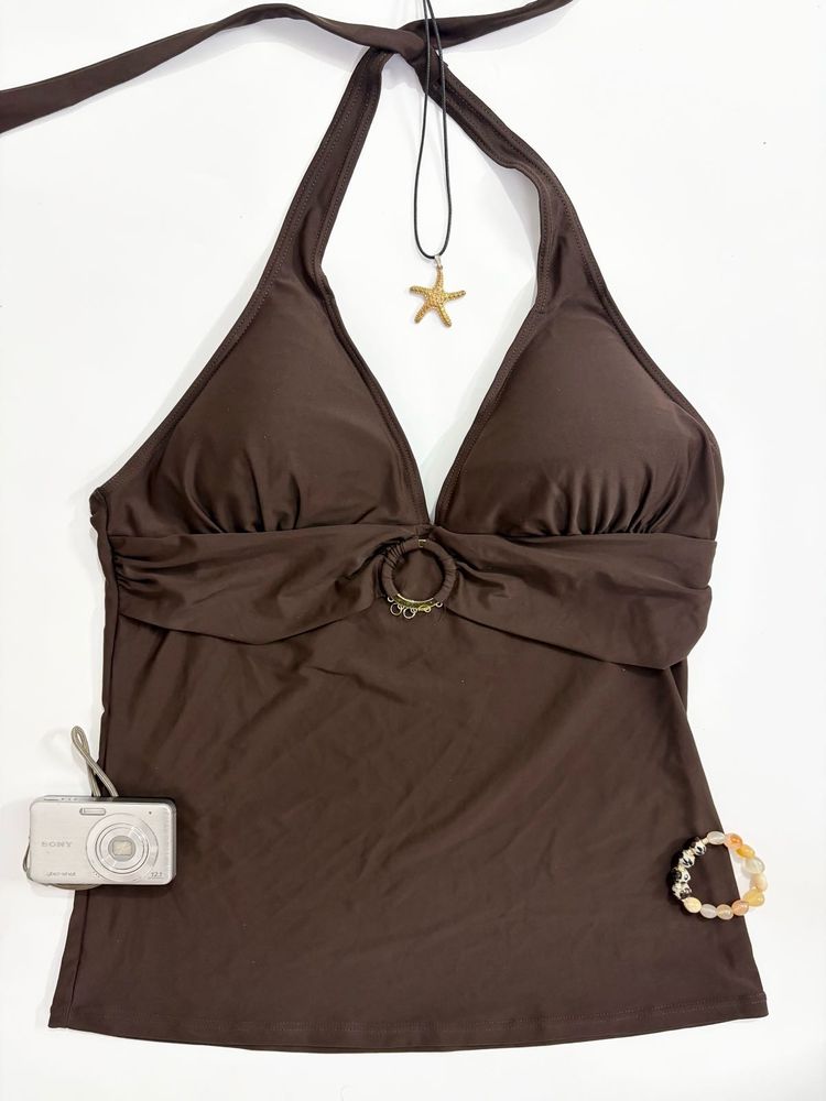 Chocolate Brown Halter Top