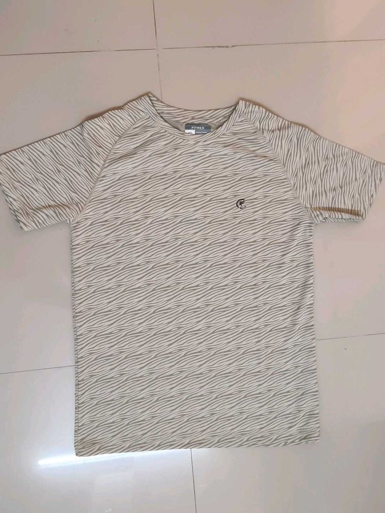 Fitrex Men’s Khaki Printed T-Shirt