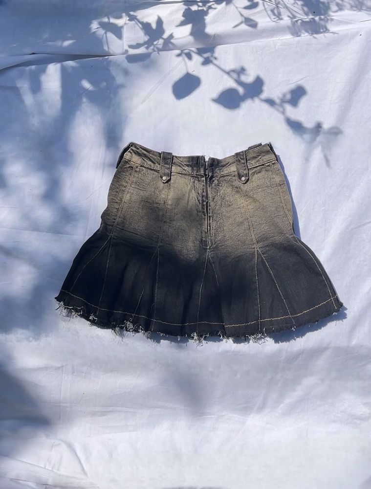 y2k denim mini skirt