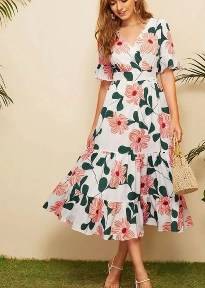 Floral Print Midi Dress