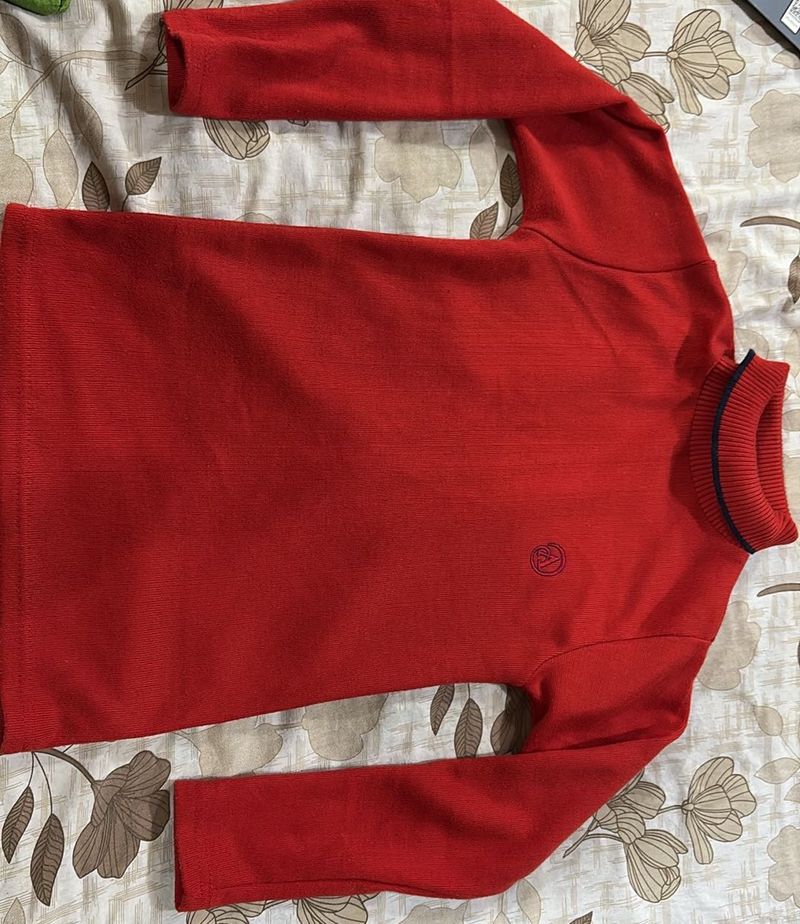 Classic Red Turtleneck Sweater